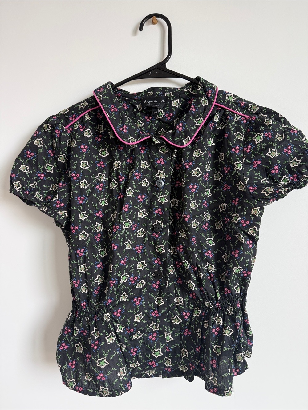 Agnes B Paris floral blouse